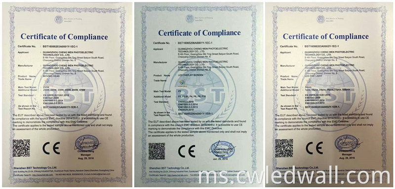 Led Wall Certificate